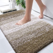 OLANLY 36x24 Microfiber Bath Rug Mat, Extra Soft, Absorbent, Non-Slip Rubber Bac