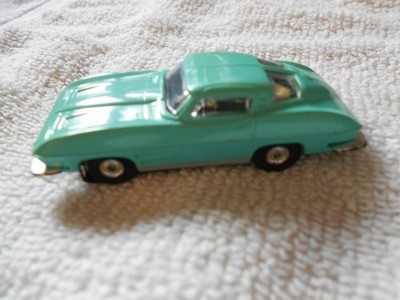 Aurora Tjet Thunderjet Ho Slot Car Turquoise Blue '63  Chevy Corvette Stingray