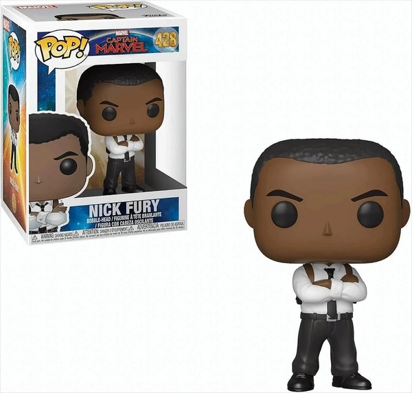 Funko Pop Captain Marvel 428 Nick Fury Bobble-Head Vinyl Figur Neu Ovp*-image