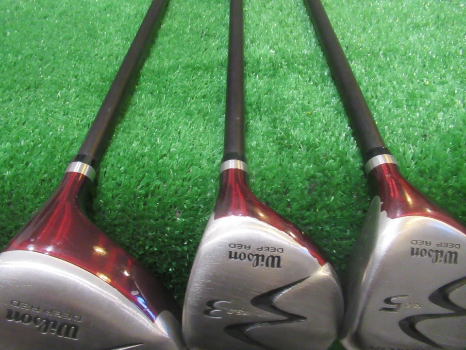 WILSON DEEP RED FAT SHAFT 9* DRIVER 3 & 5 WOOD SET GRAFALLOY REGULAR GRAPHITE RH - Image 4 of 4