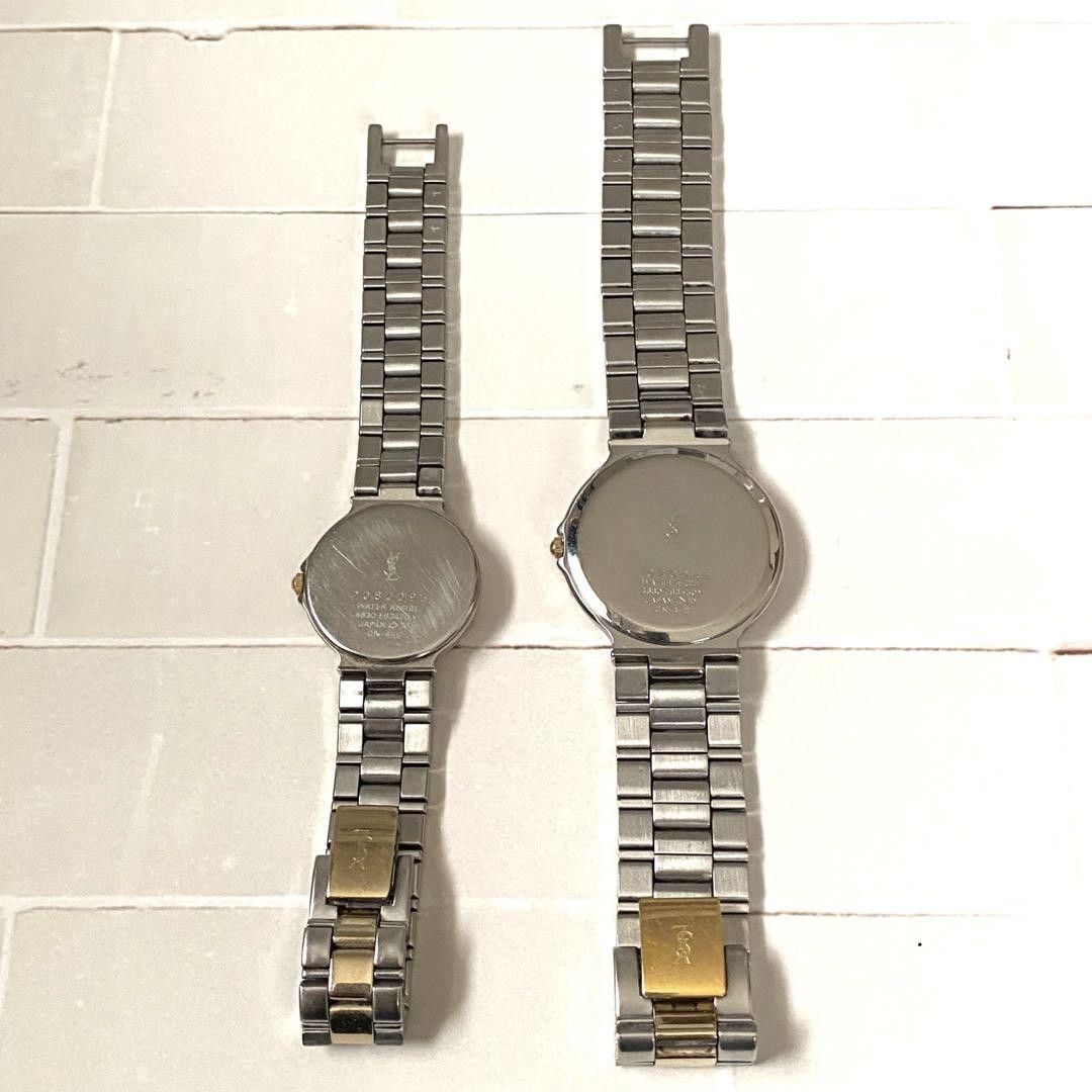 Yves Saint Laurent GN 4 S coppia orologi al quarzo usati batteria necessari non funzionanti