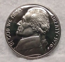 1976 S Jefferson Nickel - FROM PROOF SET - Full Steps.