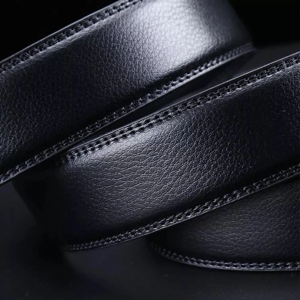 Nuevos cinturones de trinquete de cuero genuino para hombre con hebillas automáticas ajustables Foto 2 de 4