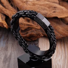 Double-layer Stainless Steel Bracelet Magnetic Buckle Chain Casual Party Jewelry