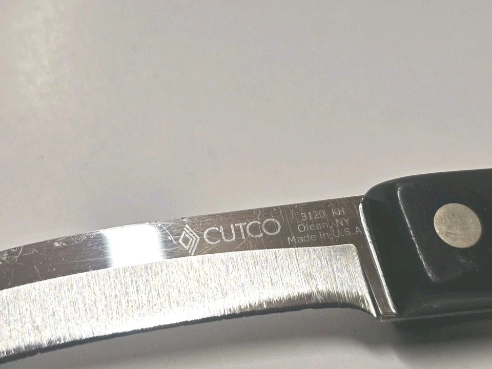 Cuchillo de pelar Cutco 3120 Bird Peak 2,75" mango oscuro nunca usado, arañazos ligeros Foto 4 de 4