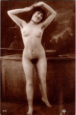 cc Bernard Viaux publisher French nude woman original old 1910s photo postcard
