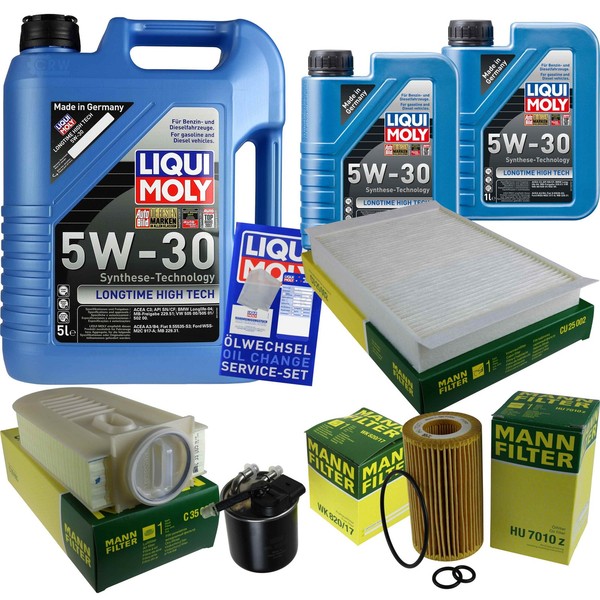 Inspektionspaket 7L Liqui Moly Longtime 5W-30 FüR Mercedes M-Klasse 166 ML 250-image