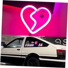 Car LED Ambient Light, Triangle or Back Window Pink Broken Heart Pattern