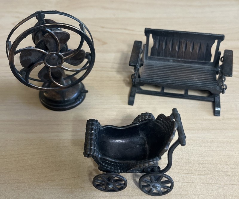 Vintage Durham Industries Metalware Miniatures Doll House 1970's Lot 3