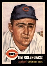 1953 Topps Jim Greengrass Rookie RC #209 GD Baseball Card. rookie card picture
