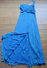 Nicholas Millington Blue Silk Lined Party Prom Cocktail Ball Gown Dress UK12 VGC