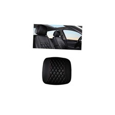 Car Headrest Cover, Soft Leather Dirt-Proof Vehicle Seat Head Rest Black