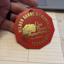 Vintage 7. doroczna torba golfowa Wilbur Suhre Memorial Tag Oak Brook GC Edwardsville