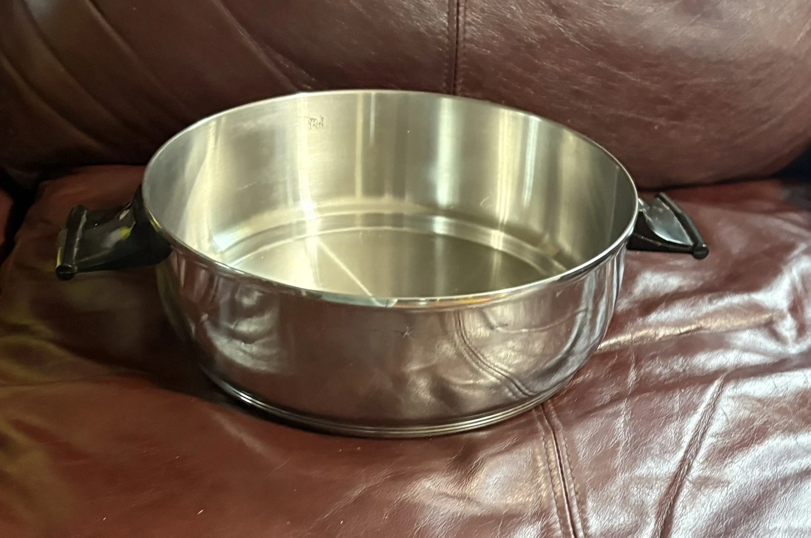 1960s Rena Ware 4Qt Stockpot Stainless Dutch Oven Fry Pan Skillet Dome Lid