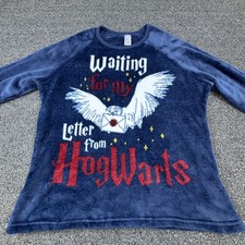 Harry Potter Hogwarts Sweater Womens Large Waiting For My Letter Plush Pullover