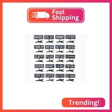 20PC WORDS Word Clips for Hair Word Sprout Pack Black White Funny TikTok Sprouts