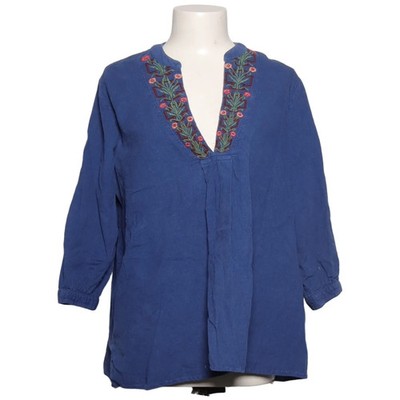 April Cornell, Bluse, Größe: M, Blau/Mehrfarbig, Baumwolle, Blumen, Cord #P5g