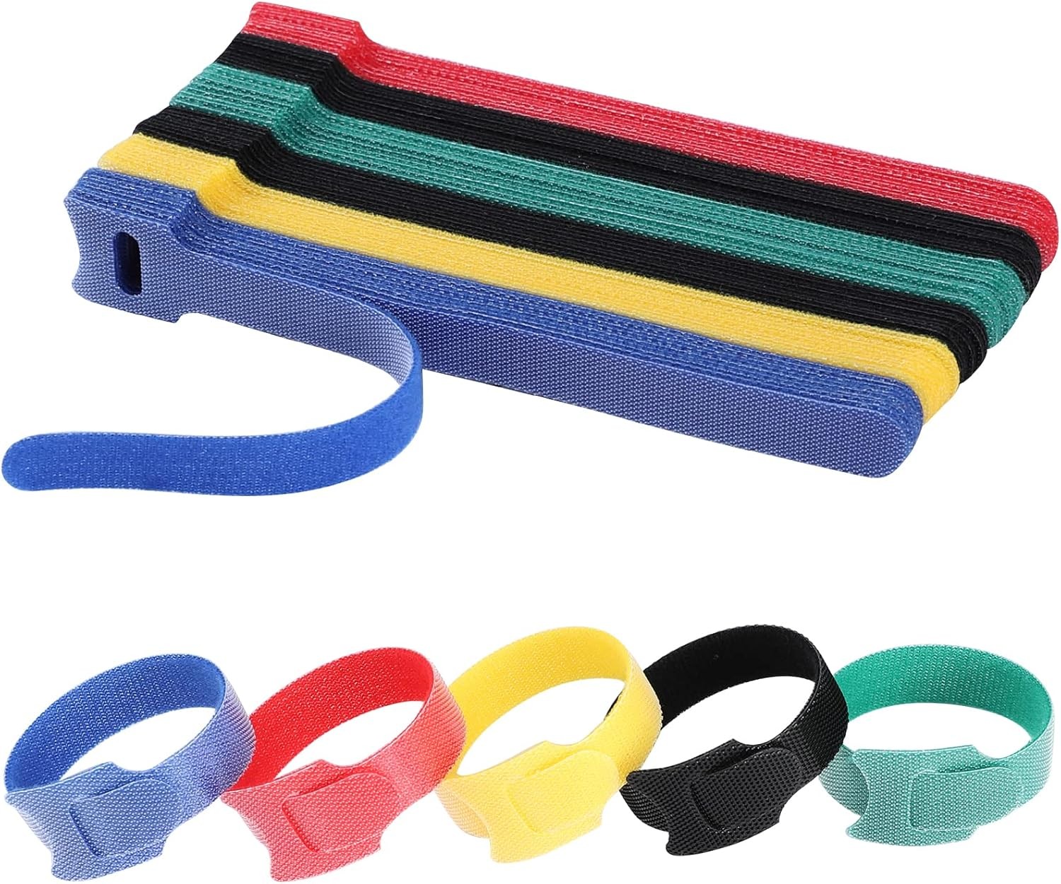 120PCS Reusable 6-Inch Colorful Cable Ties Multipurpose Fasteners