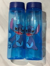 2 x Disney Stitch Water Bottle Flip up Straw 600Ml – Official  by Polar Gear