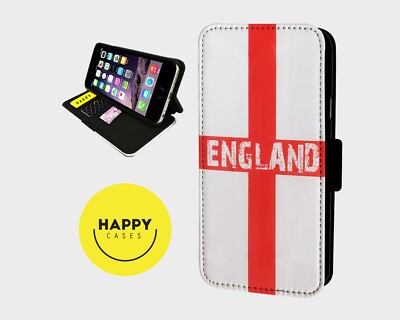 ENGLAND ST GEORGES - Kunstleder Flip Handyhülle - iPhone/Samsung