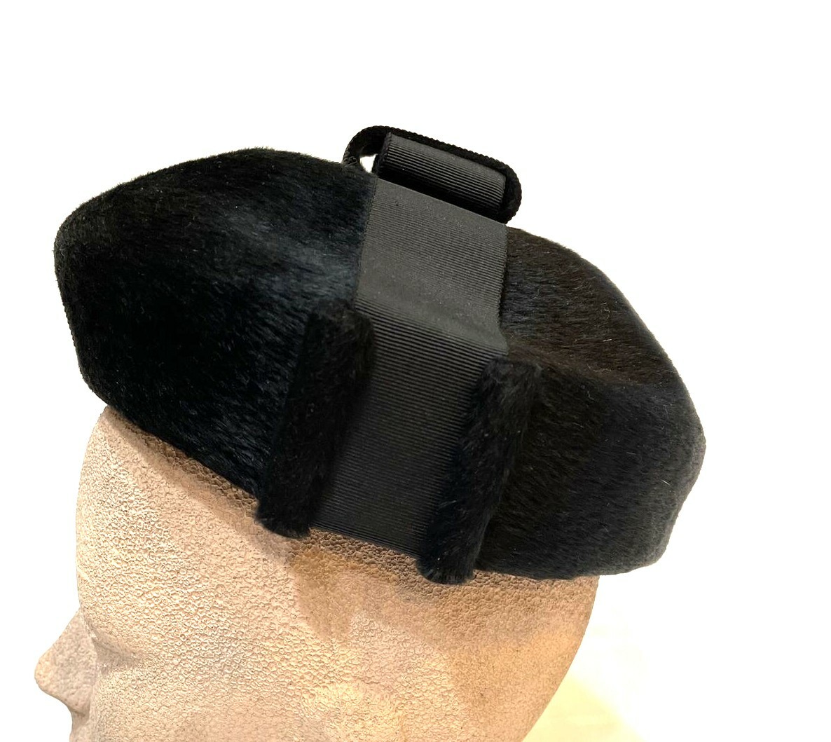 Vintage Da-Me Made in Italy Women\'s Purple Black Wool Pillbox Hat Purple pillbox hat with - Gem main image 4