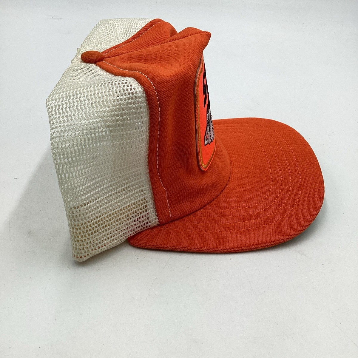 Stihl Chainsaw Mesh Snapback Trucker Hat Orange White New | eBay