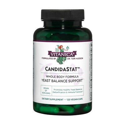 Vitanica, Candidastat, Yeast Balance Support, Vegan, 120 Capsules