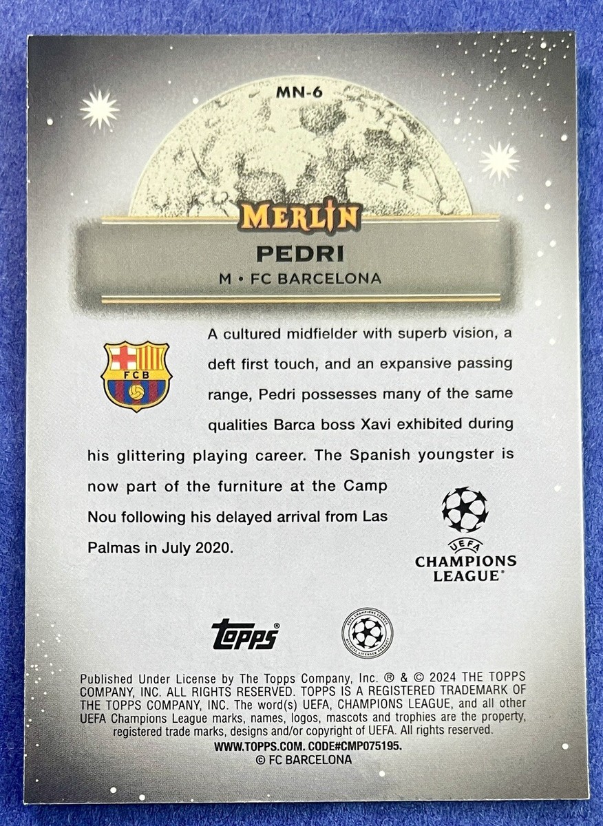 世界75枚限定！22-23 Topps Merlin PEDRI 直筆サイン Goldin