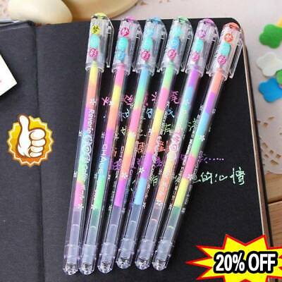 Student Highlighters Gel Pen 6 Colors For School Office Supplies Stationery D1H8 