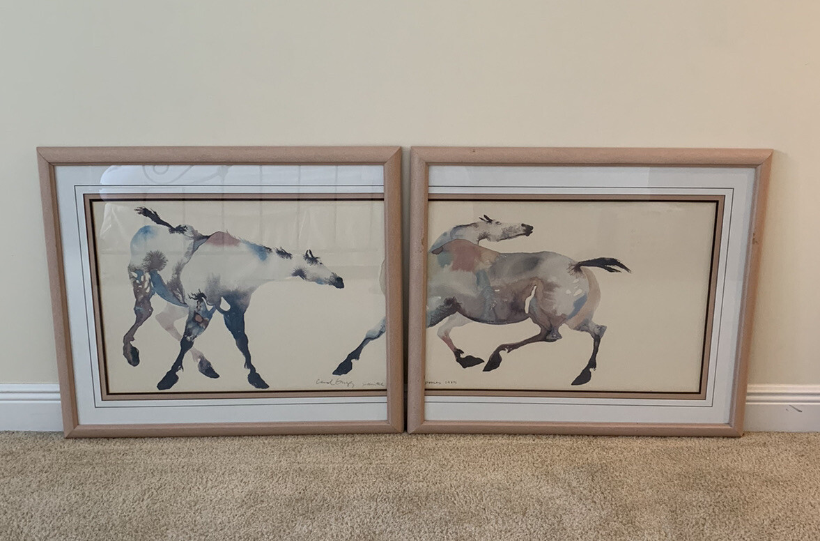 Carol Grigg watercolor print Set Painted Ponies Portland Oregon