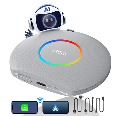 ATOTO CB6 Android 13 AI Box Wireless CarPlay&Android Auto Adapter