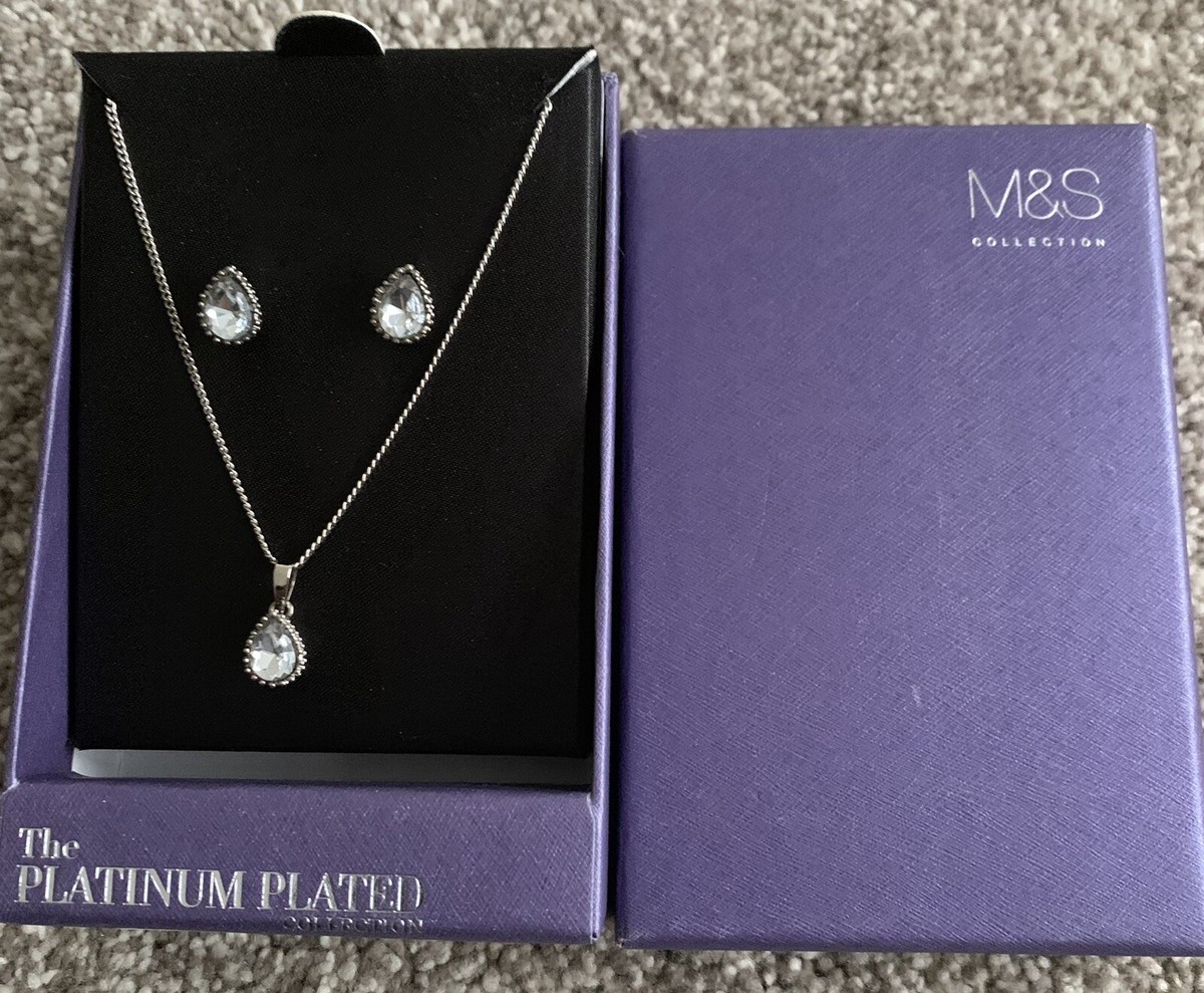 MARKS AND SPENCER WOMENS EARRING AND NECKLACE SET BRAND NEW