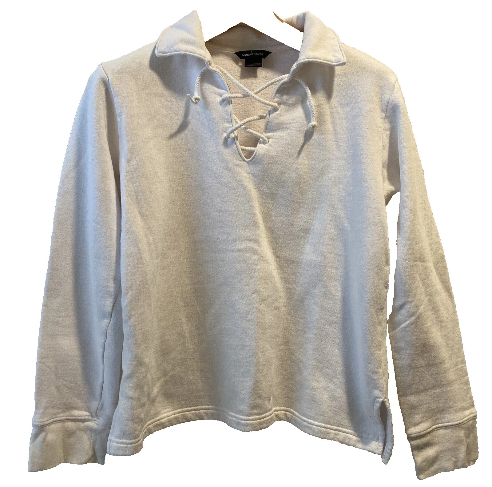 Sólido Moda International sudaderas de algodón para mujeres