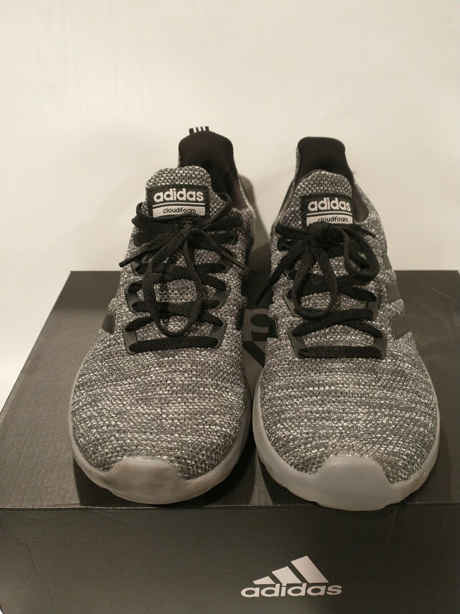 Adidas Mens Size 8.5 Cloudfoam Lite Racer BYD Running Shoes Gray Black |  eBay