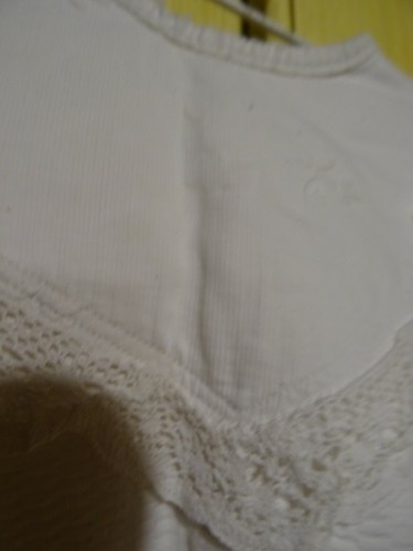 BLANC ancienne brassiére brodée festonnée ans 20/40 poupon,poupée,,bébé baptéme - Picture 3 of 10