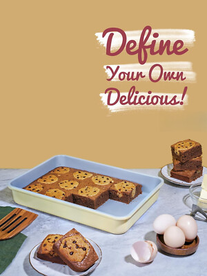Rectangular baking dish9x13inches,ceramic coated,rust-resistant aluminized steel