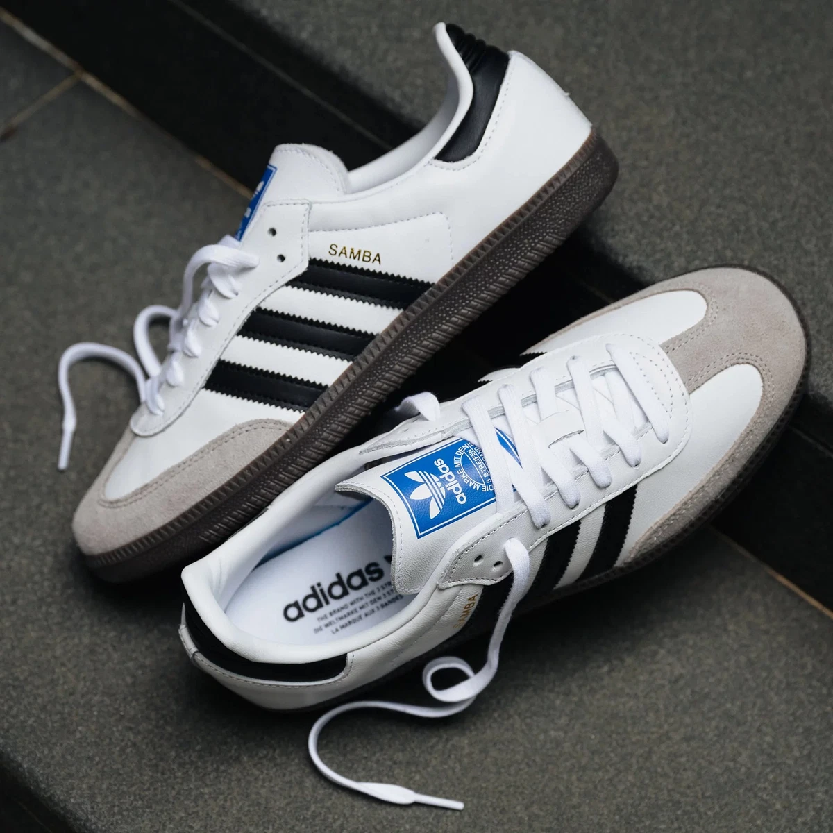 Adidas Samba OG White Black for sale | eBay
