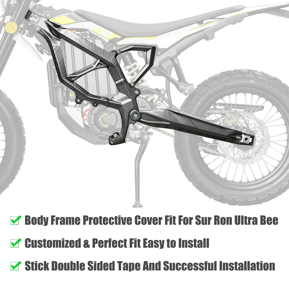 For Sur Ron Ultra Bee 2023+ Carbon Fiber Frame Fairing Body Guard Graphics Kit - Image 2 of 4