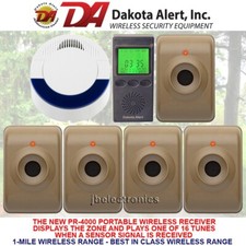 DAKOTA ALERT DCMA-4000 MTPR-4000 WIRELESS MOTION DETECTOR ALARM - 5 SENSORS