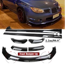 Front Bumper Lip Spoiler Splitter For Subaru WRX STi /BRZ Glossy Black Body Kit