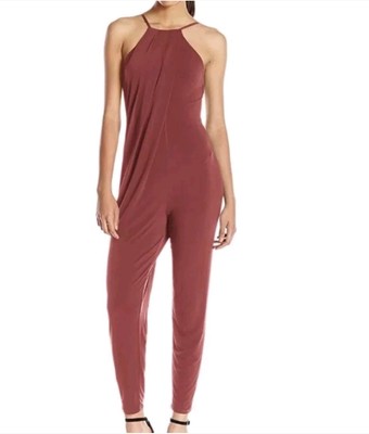 cross front halter jumpsuit