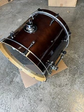 pdp concept birch diameter 22 x 18 deep bass drum walnut stain gloss finish