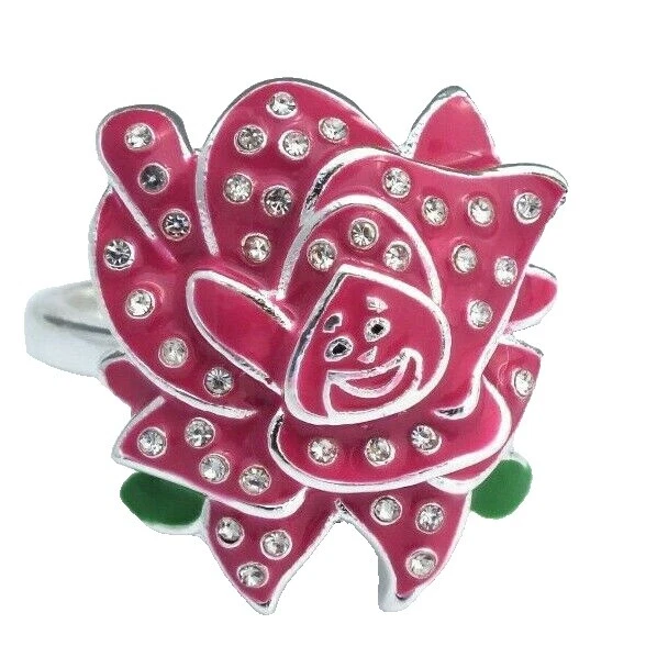 Anillos de moda cóctel Bañado en Plata Esmalte