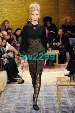 CHANEL 11A 2011 NWT PARIS BYZANCE DRESS CC LOGO 44 42 NEW