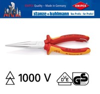 Knipex 26 16 200 T Flachrundzange 200Mm Storchenschnabelzange + BefestigungsöSe