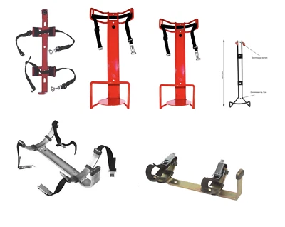 MARKENLOS KFZ Halter für 2 - 12kg Feuerlöscher Halterung Auto LKW Boot Spannband