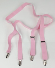 Pink Suspenders Adjustable Size Men  s