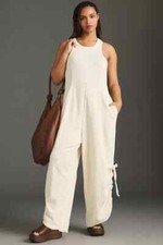 Daily Practice by Anthropologie Horizon Wide-Leg Jumpsuit Sleeveless Zip NWT XS