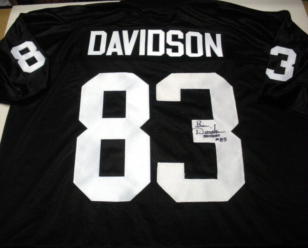 BEN DAVIDSON OAKLAND RAIDERS W/COA SIGNED OFFICIAL LICENSED REEBOK