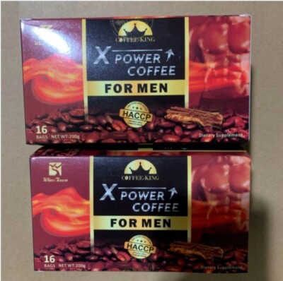 X Power Coffee for Men Coffe Dietary Supplement Health Energy 2 Pack